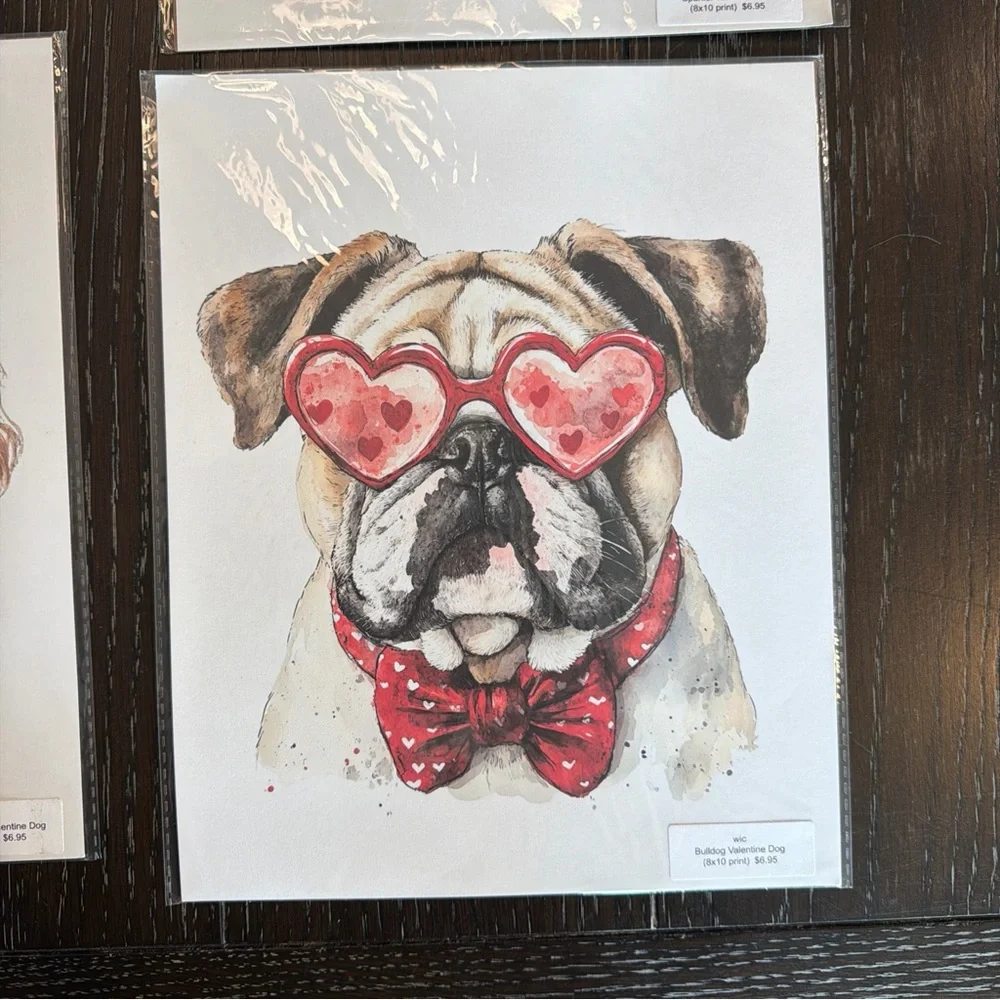 Set of 6 Dogs W/ Sunglasses Prints 8x10” NEW Sealed Husky, Lab, Bulldog,‎ Poodle